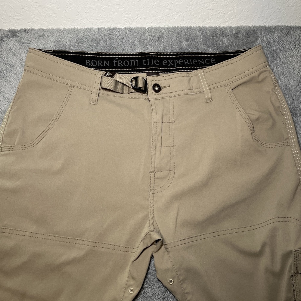 Prana Convertible Zip Off Hiking Pants Outdoor Casual Khaki Size Unknown